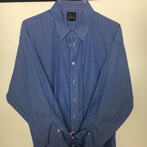 Jos. A. Bank - Button Up - Blue & White - 17.5/34